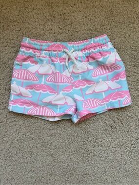 The Beaufort Bonnet Company Tortola Swim Trunks in Taylor Bay Brellas 18-24m